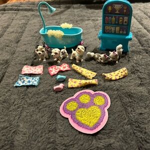 Rare Barbie Posh Pets Dalmatian Puppy Grooming Accessories Lot (2007)